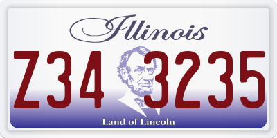 IL license plate Z343235