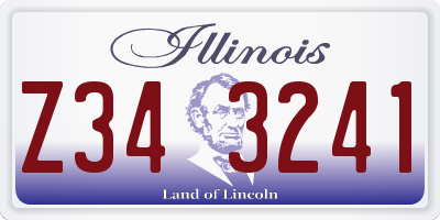 IL license plate Z343241