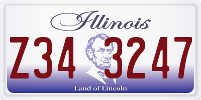 IL license plate Z343247