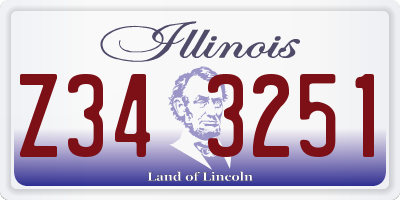 IL license plate Z343251