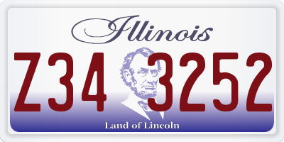 IL license plate Z343252