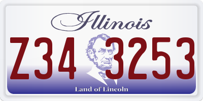 IL license plate Z343253