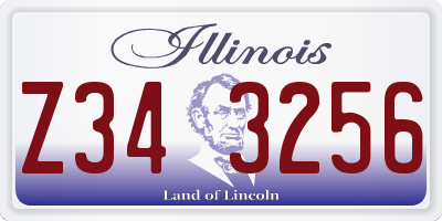 IL license plate Z343256