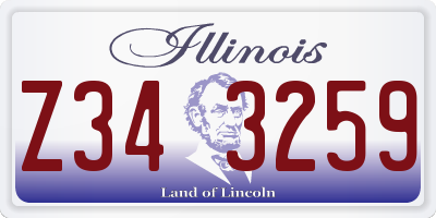 IL license plate Z343259