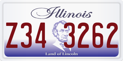 IL license plate Z343262