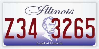 IL license plate Z343265