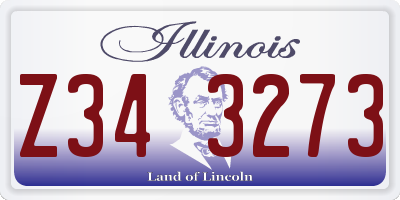 IL license plate Z343273