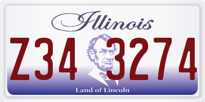 IL license plate Z343274