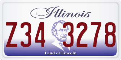 IL license plate Z343278