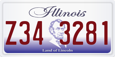 IL license plate Z343281