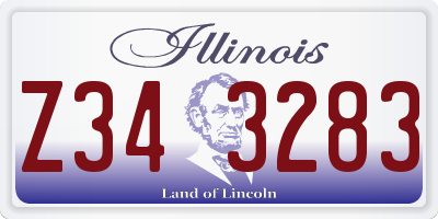 IL license plate Z343283