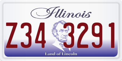 IL license plate Z343291