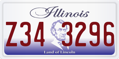 IL license plate Z343296