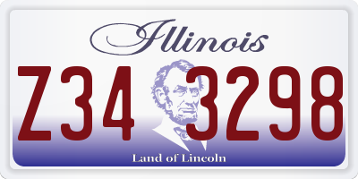 IL license plate Z343298