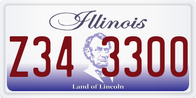 IL license plate Z343300