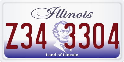 IL license plate Z343304