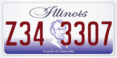 IL license plate Z343307