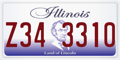 IL license plate Z343310