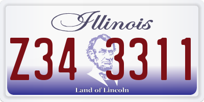 IL license plate Z343311