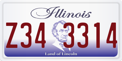 IL license plate Z343314