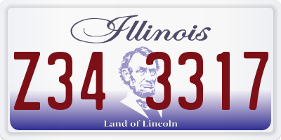 IL license plate Z343317