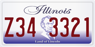 IL license plate Z343321