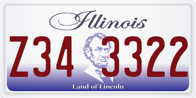 IL license plate Z343322