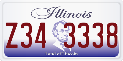 IL license plate Z343338