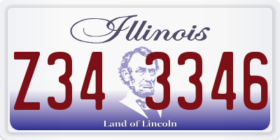 IL license plate Z343346