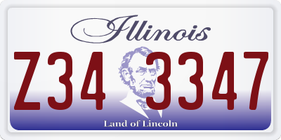 IL license plate Z343347