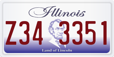 IL license plate Z343351