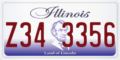 IL license plate Z343356