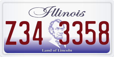 IL license plate Z343358