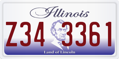 IL license plate Z343361