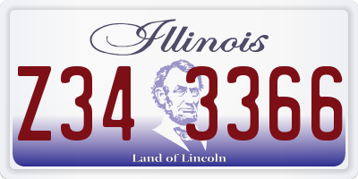 IL license plate Z343366