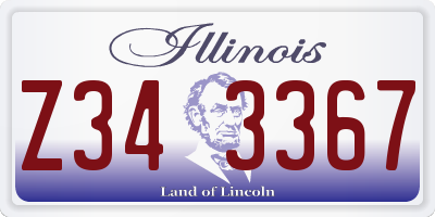 IL license plate Z343367