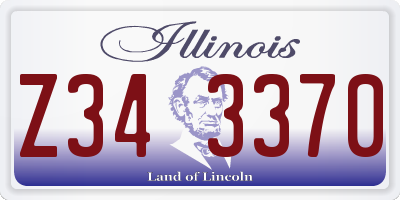 IL license plate Z343370