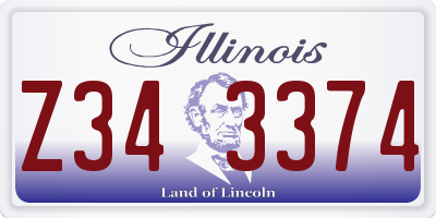 IL license plate Z343374