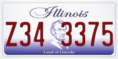 IL license plate Z343375