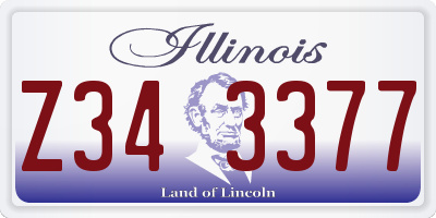 IL license plate Z343377