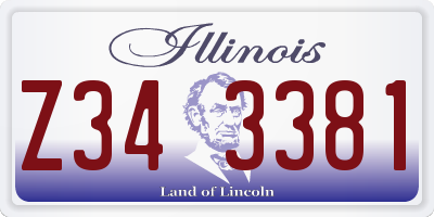 IL license plate Z343381