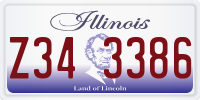 IL license plate Z343386