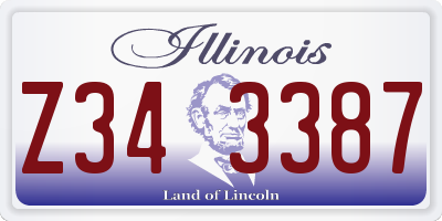 IL license plate Z343387