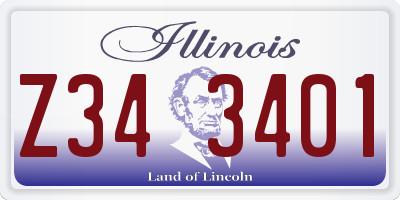 IL license plate Z343401