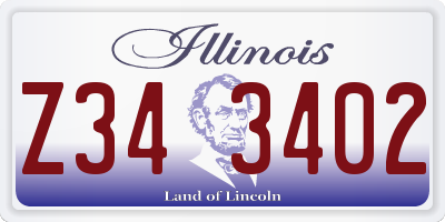 IL license plate Z343402