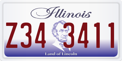 IL license plate Z343411