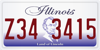 IL license plate Z343415