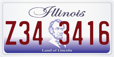 IL license plate Z343416