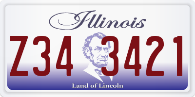 IL license plate Z343421