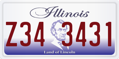 IL license plate Z343431